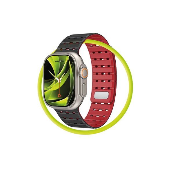 Mobile Origin Magnetic Strap, black/red - AW Ultra 2/1(49mm)9/8/7(45mm)/6/SE/5/4(44mm)/3/2/1(42mm)