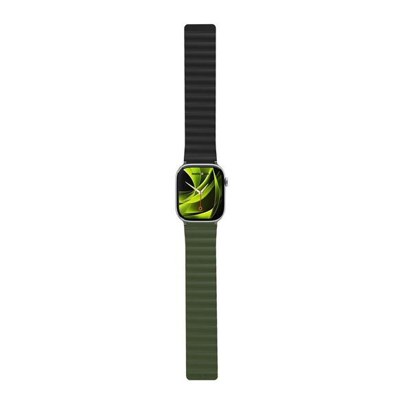 Λουράκι Ρολογιού Mobile Origin Magnetic II, πράσινο/μαύρο - Apple Watch 49mm/46mm/45mm/44mm