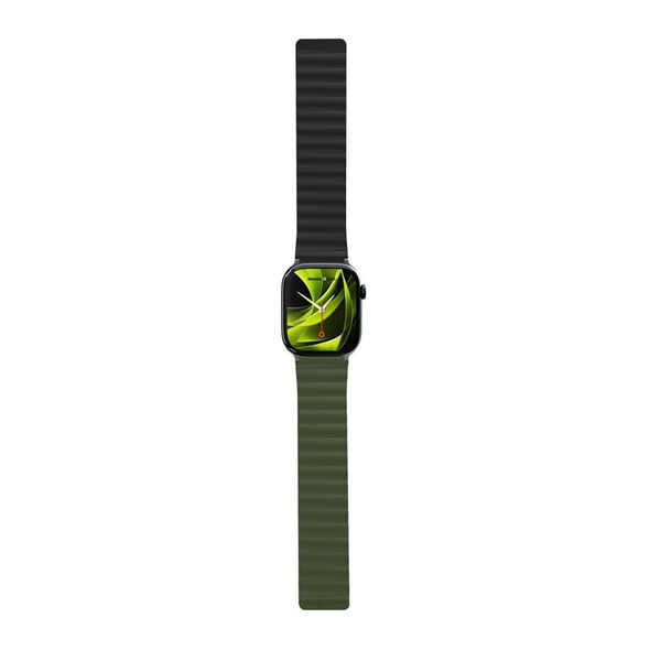 Λουράκι Ρολογιού Mobile Origin Magnetic II, πράσινο/μαύρο - Apple Watch 49mm/46mm/45mm/44mm