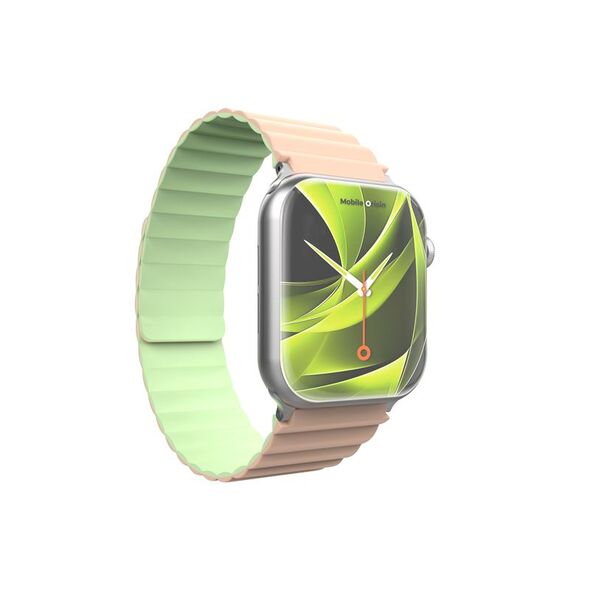Λουράκι Ρολογιού Mobile Origin Magnetic II, ροζ/ανοιχτό πράσινο - Apple Watch 49mm/46mm/45mm/44mm