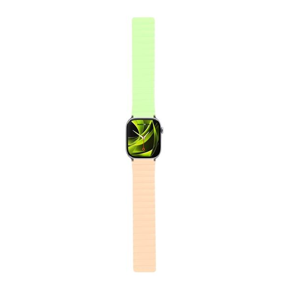 Λουράκι Ρολογιού Mobile Origin Magnetic II, ροζ/ανοιχτό πράσινο - Apple Watch 49mm/46mm/45mm/44mm