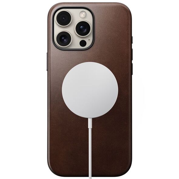 NOMAD Μοντέρνα Δερμάτινη Θήκη Horween Rustic Brown | iPhone 16 Pro Max
