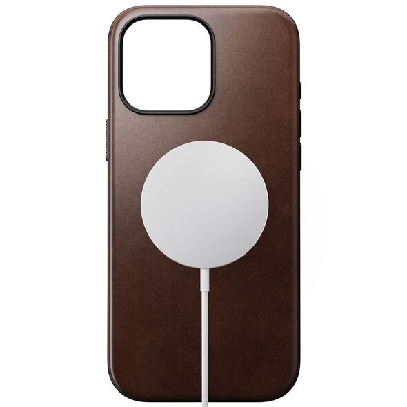 NOMAD Μοντέρνα Δερμάτινη Θήκη Horween Rustic Brown | iPhone 16 Pro Max