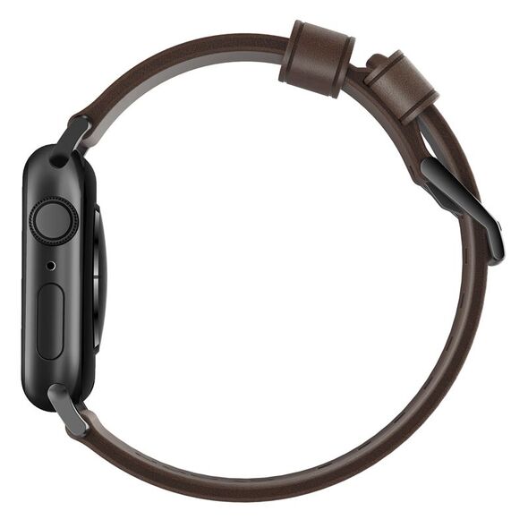 Nomad NOMAD Λουράκι Μοντέρνο Δέρμα Καφέ 42mm / 44mm Σύνδεσμος Μαύρο
