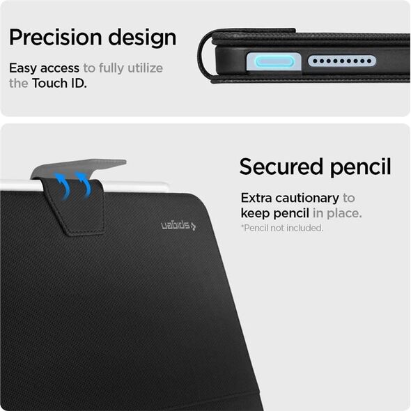 Θήκη tablet Spigen Θήκη Spigen Liquid Air Folio Θήκη Apple iPad Air 4 2020 Μαύρη 7680159 8809756641145