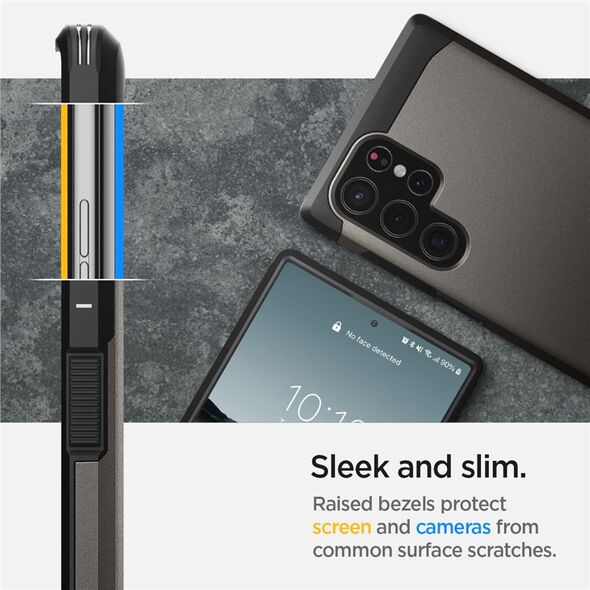 Spigen SPIGEN TOUGH ARMOR GALAXY S22 ULTRA GUNMETAL