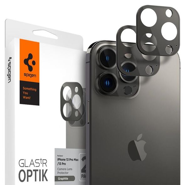 Spigen Tempered Glass for Camera Spigen Optik Camera Lens Apple iPhone 13 Pro/13 Pro Max Graphite [2 PACK]