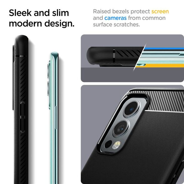 Spigen Θήκη Spigen Rugged Armor OnePlus Nord 2 5G Μαύρο Ματ