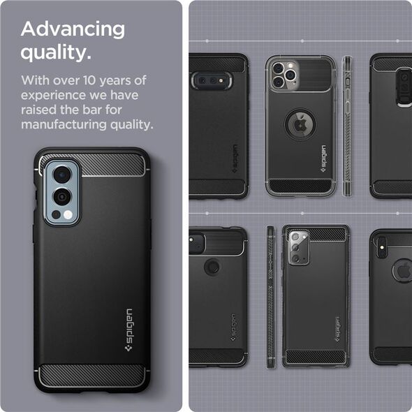 Spigen Θήκη Spigen Rugged Armor OnePlus Nord 2 5G Μαύρο Ματ
