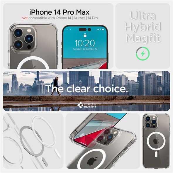 Spigen Θήκη Spigen Ultra Hybrid Mag MagSafe Apple iPhone 14 Pro Max White