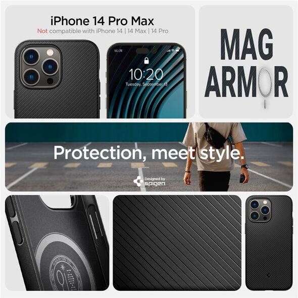 Spigen Θήκη Spigen Mag Armor Apple iPhone 14 Pro Max Matte Black