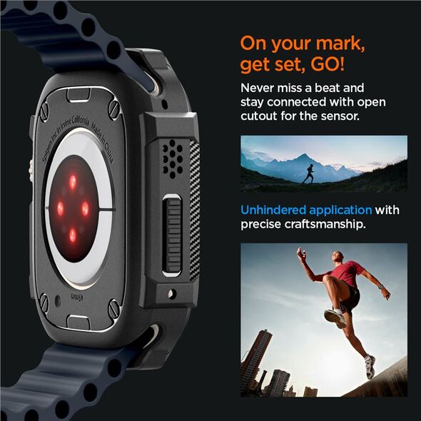 Spigen Etui Spigen Rugged Armor Apple Watch Ultra 49mm Matte Black