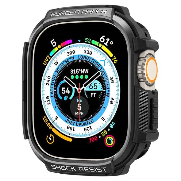Spigen Etui Spigen Rugged Armor Apple Watch Ultra 49mm Matte Black