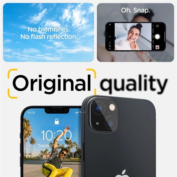 Spigen Προστατευτικό Κάμερας Spigen Optik.tr για Apple iPhone 14/14 Plus Μαύρο [2 PACK]