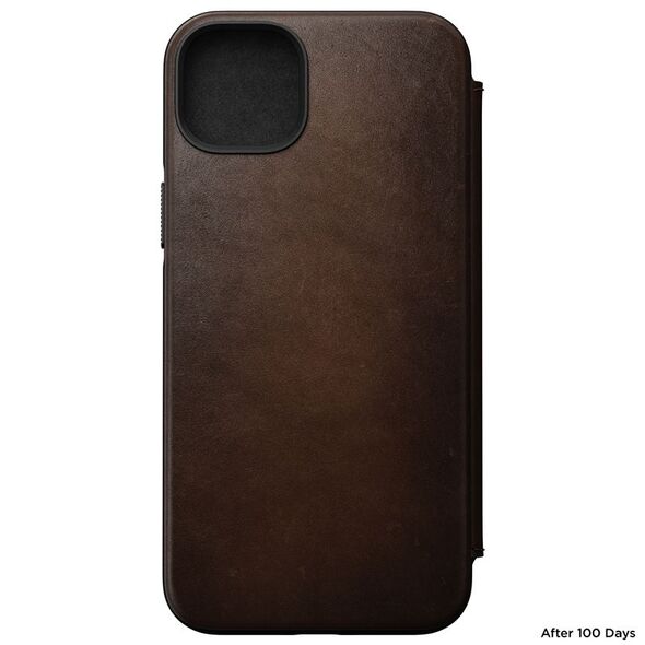 Nomad Nomad Δερμάτινο MagSafe Folio, καφέ - iPhone 14 Plus