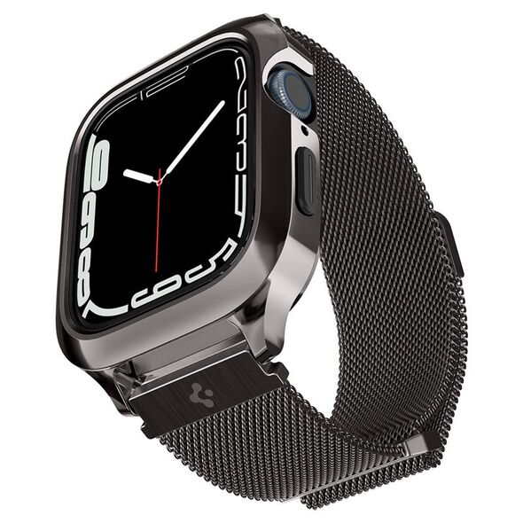 Spigen Λουράκι + θήκη Spigen Metal Fit Pro Apple Watch 7/8 45mm Γραφίτης