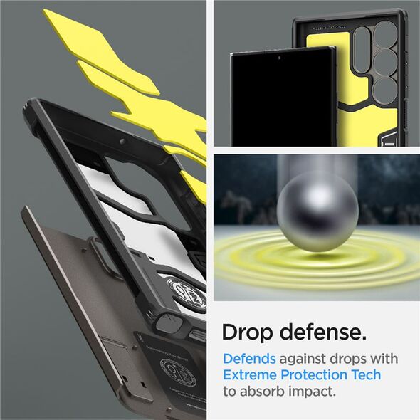 Spigen Spigen Tough Armor, gunmetal - Samsung Galaxy S23 Ultra