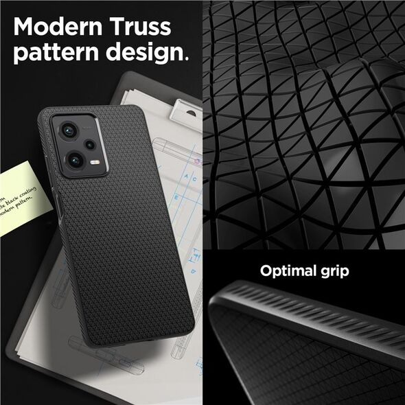 Spigen Θήκη Spigen Liquid Air Xiaomi Redmi Note 12 Pro/POCO X5 Pro 5G Μαύρο Ματ