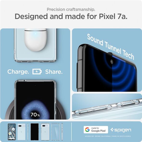 Spigen Θήκη Spigen Ultra Hybrid για Google Pixel 7A Crystal Clear