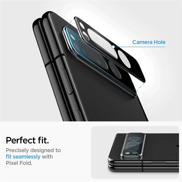 Spigen Spigen Glass EZ Fit Optik Pro 2 Pack, black - Google Pixel Fold