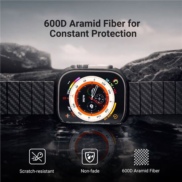 Θήκη Pitaka Air, μαύρο/γκρι - Apple Watch Ultra 49 mm