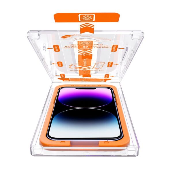 MOBILE ORIGIN Προστατευτικό γυαλί με εφαρμογέα iPhone 14 Plus / 13 Pro Max, 2 τεμ