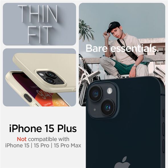 Spigen Spigen Thin Fit, mute μπεζ - iPhone 15 Plus