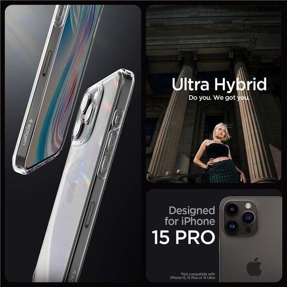 Spigen Spigen Ultra Hybrid iPhone 15 Pro 6.1" crystal clear ACS06707