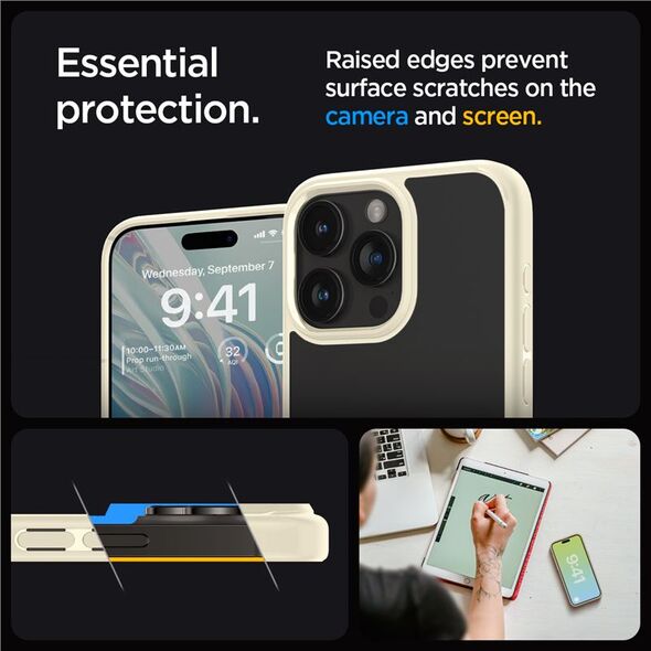 Spigen Case Ultra Hybrid Mute μπεζ - iPhone 15 Pro