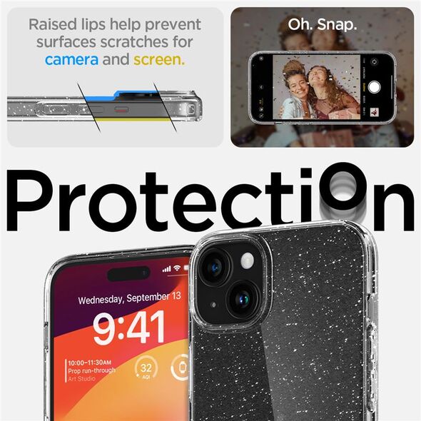 Spigen Spigen Liquid Crystal iPhone 15 6.1" glitter crystal ACS06788