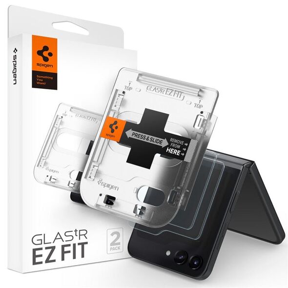 Spigen TEMPERED GLASS SPIGEN GLAS.TR ”EZ FIT” 2-PACK GALAXY Z FLIP 5 CLEAR