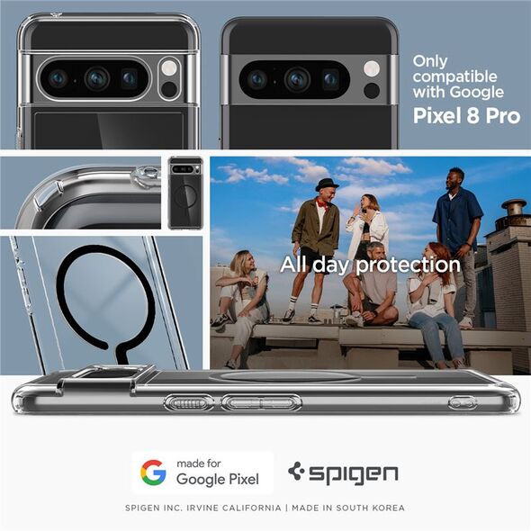 Spigen Spigen Ultra Hybrid OneTap Metal Ring MagSafe, μαύρο - Google Pixel 8 Pro