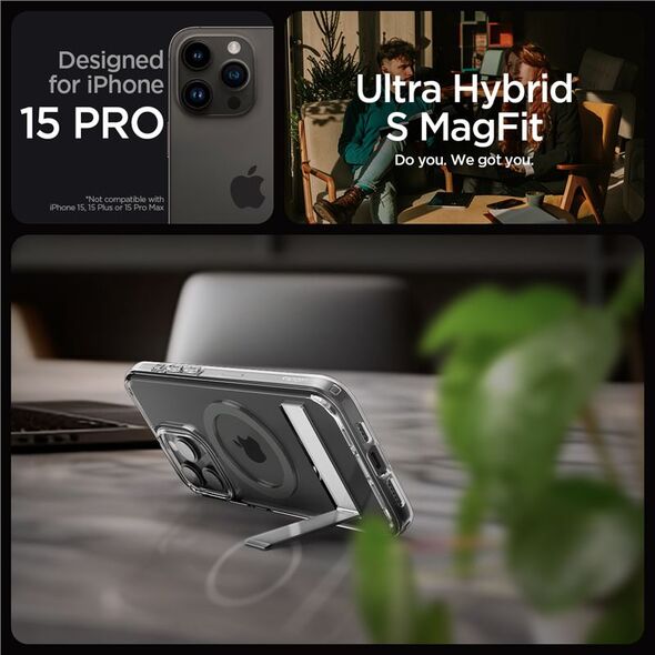 Spigen Spigen Ultra Hybrid S MagSafe, γραφίτης - iPhone 15 Pro