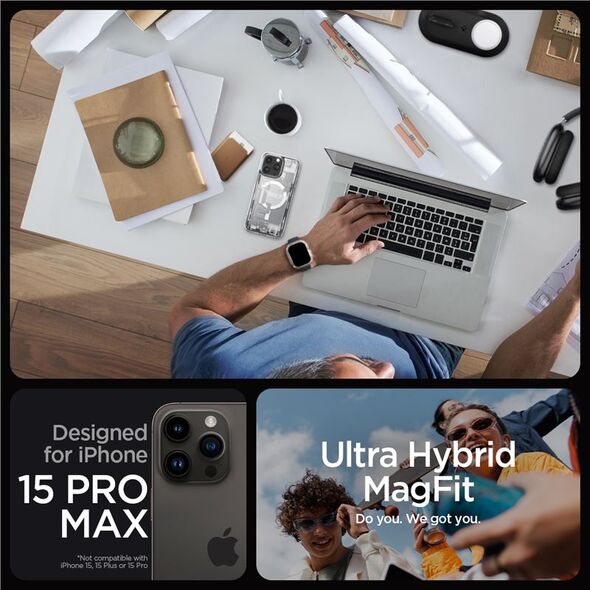 Spigen Spigen Ultra Hybrid MagSafe, zero one white - iPhone 15 Pro Max