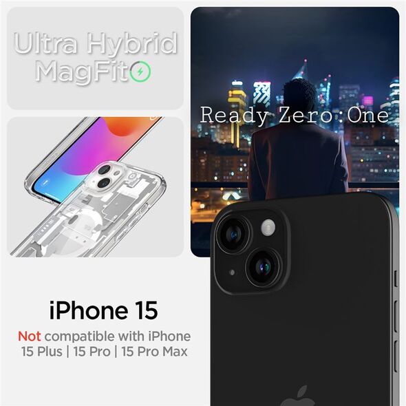 Spigen Spigen Ultra Hybrid MagSafe, zero one white - iPhone 15