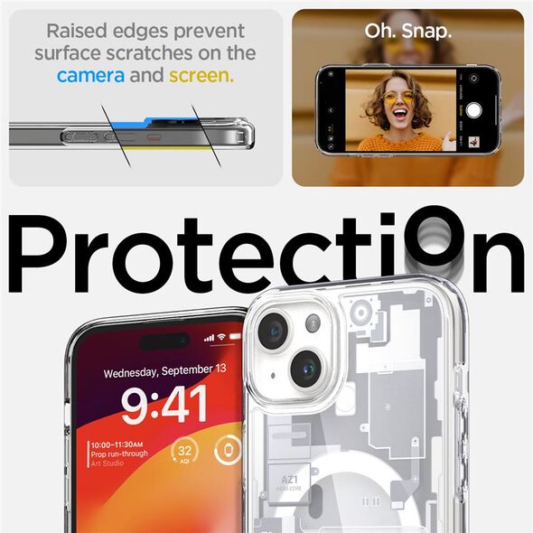 Spigen Spigen Ultra Hybrid MagSafe, zero one white - iPhone 15
