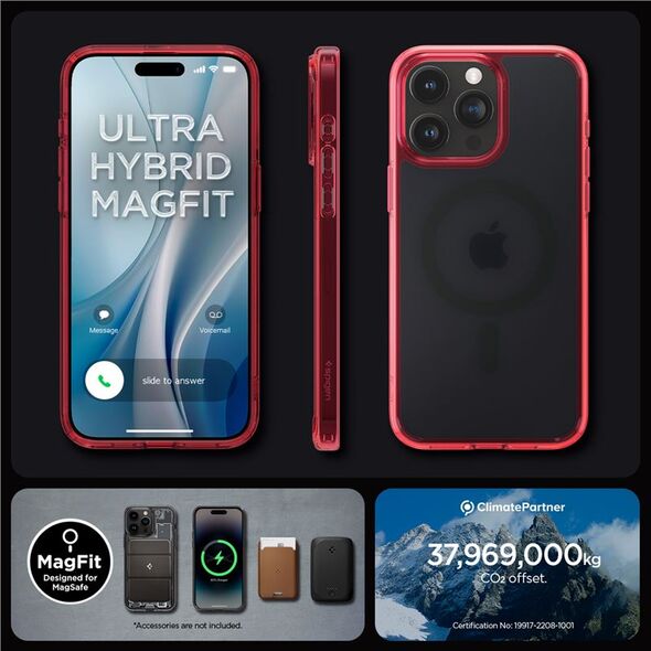 Spigen Spigen Ultra Hybrid MagSafe, frost deep red - iPhone 15 Pro