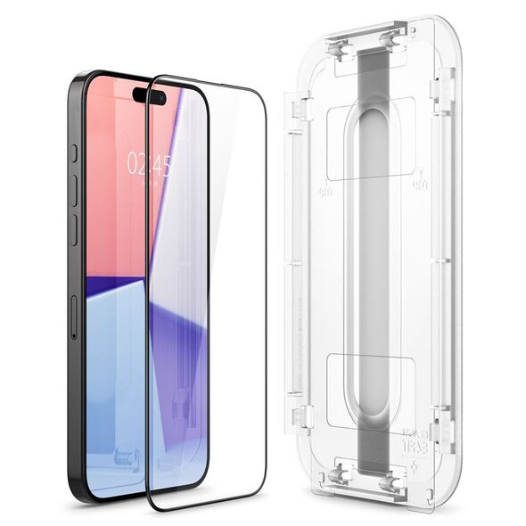 Spigen Spigen Glass tR EZ Fit 2 Pack, FC Black - iPhone 15 Pro Max