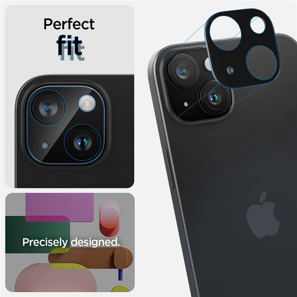 Spigen Spigen Glass tR Optik 2 Pack, black - iPhone 15/15 Plus/14/14 Plus