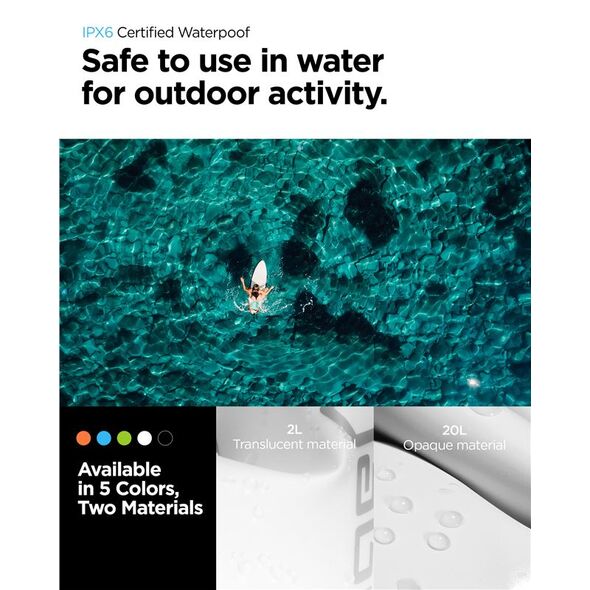 Spigen Spigen Aqua Shield Αδιάβροχη Τσάντα Ξηρού 20L + 2L A630, χιονάτη