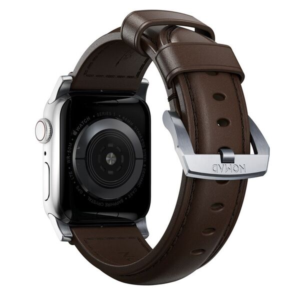 Nomad NOMAD Strap Traditional Leather Brown 42mm / 44mm Connector Silver