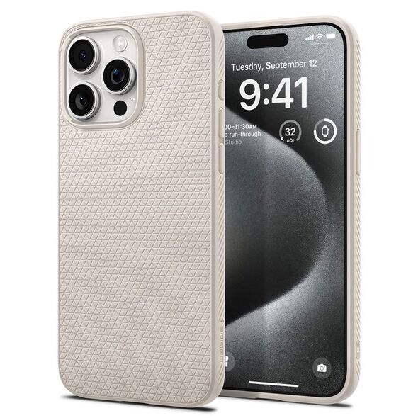 Spigen Spigen Liquid Air, natural titanium - iPhone 15 Pro