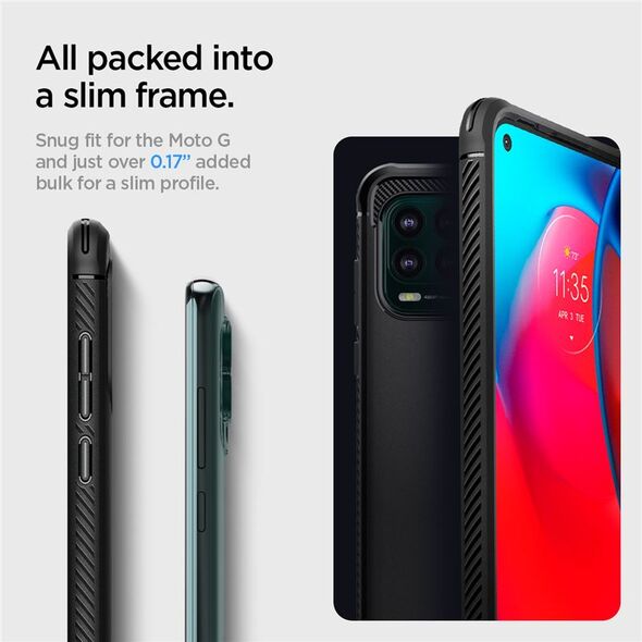 Spigen Spigen Rugged Armor, μαύρο - Motorola Moto G Stylus 5G