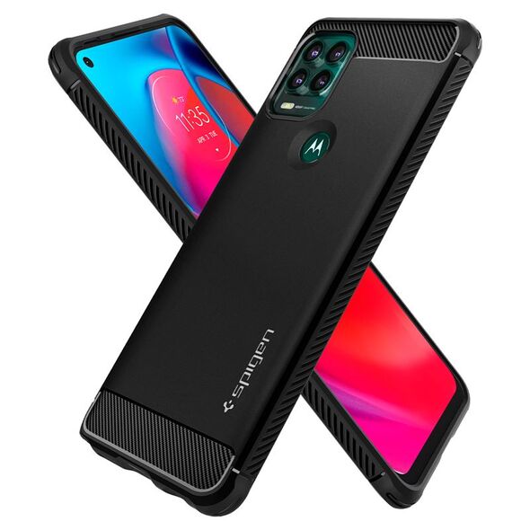 Spigen Spigen Rugged Armor, μαύρο - Motorola Moto G Stylus 5G