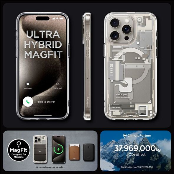 Spigen Spigen Ultra Hybrid MagSafe, zero one natural titanium - iPhone 15 Pro Max