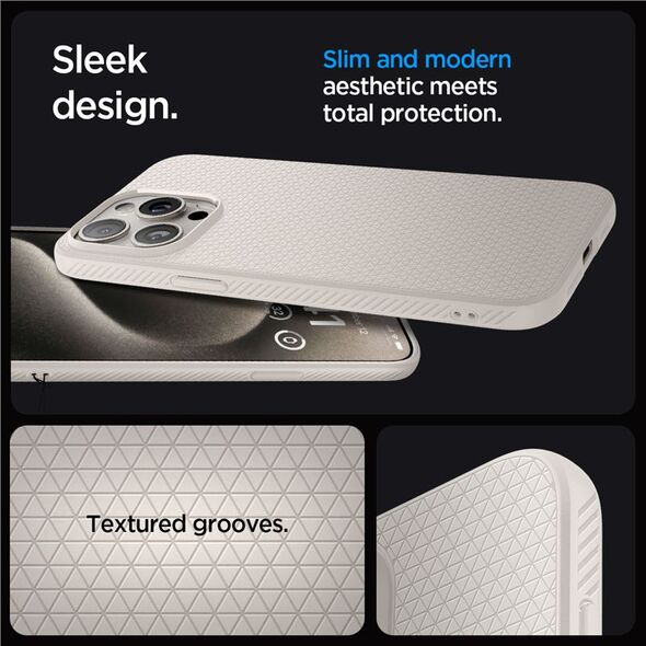 Spigen Spigen Liquid Air, natural titanium - iPhone 15 Pro