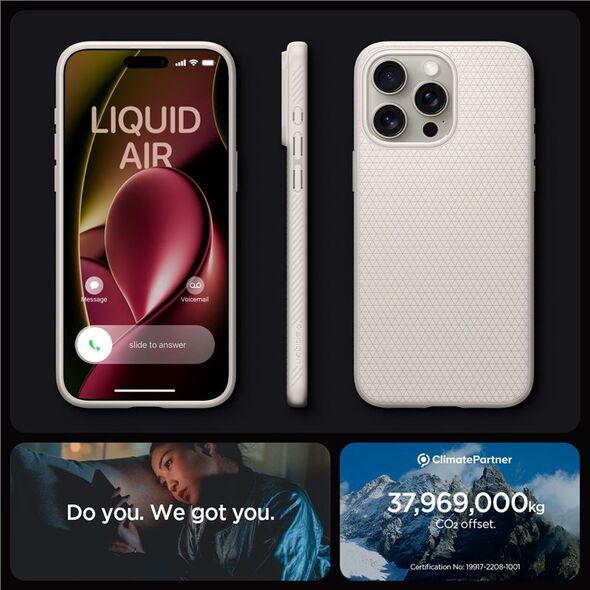 Spigen Spigen Liquid Air, natural titanium - iPhone 15 Pro