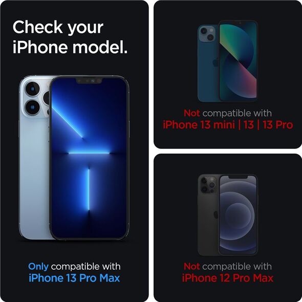 Spigen Tempered Glass Spigen GLAS.tR ez Fit Apple iPhone 13 Pro Max Privacy [2 PACK]