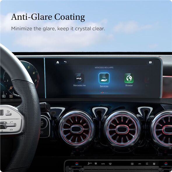 Spigen Spigen Mercedes Benz Glass tR EZ Fit Anti Glare Screen Protector 2 Pack - A-Class 2021/2020