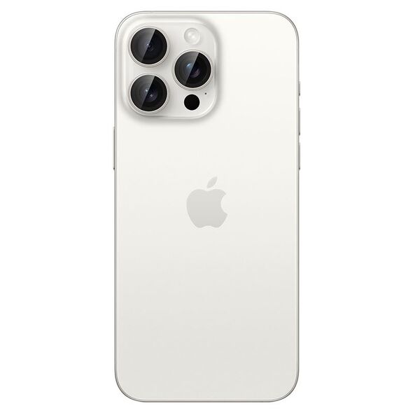 Spigen Spigen Glass tR EZ Fit Optik Pro 2 Pack, white titanium - iPhone 15 Pro/15 Pro Max